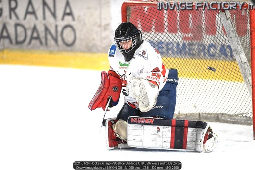 2021-01-24 Hockey Asiago-Valpellice Bulldogs U19 0597 Alessandro De Zordo